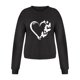 thumbnail image 5 of Gibobby Sudadera oversize mujer Sudadera suelta para mujer cuello redondo para otoño e invierno(Negro,M), 5 of 5