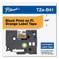 thumbnail image 2 of Tz Standard Adhesive Laminated Labeling Tape, 0.7" X 16.4 Ft, Black On Fluorescent Orange | Bundle of 2 Each, 2 of 5