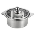 thumbnail image 1 of Olla para sopa con tapa, utensilios de cocina fáciles de limpiar, ideal para regalo, portátil, de acero inoxidable. Diámetro de la boca 15cm, 1 of 9