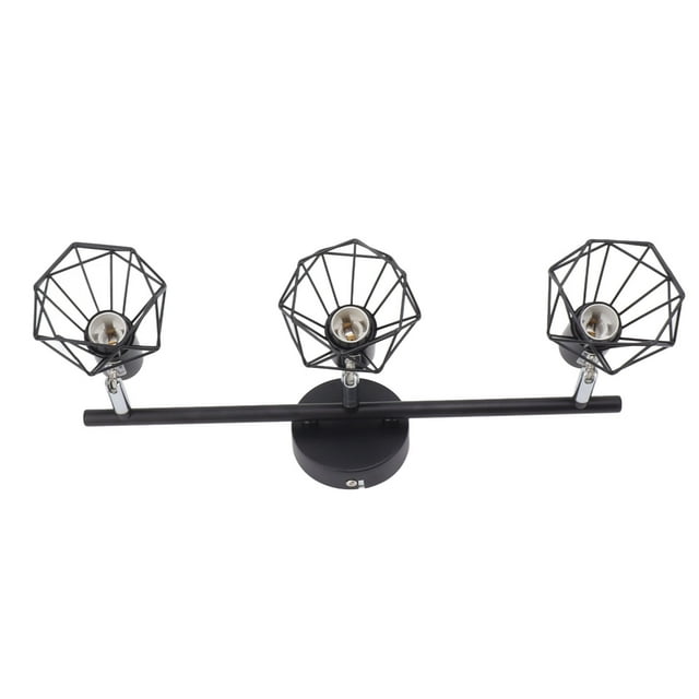 3 Light Track Lighting Kit Rotatable Heads Matte Black Finish Modern Fashionable Ceiling Spotlight 85?265V
