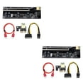 thumbnail image 3 of crativent PCI-E 1x to 6x USB 3.0 Extender Card Electronic Adapter Accessories Black Slot Red Cable 2Set, 3 of 6