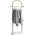 thumbnail image 2 of BUZUEY Gold Clothing Rack, Small Clothes Rack with Marble Base, Heavy-duty Coat Racks Freestanding for Boutiques,Modern garment racks for hanging clothes,Can Hang Jacket Garment, Hat, Scarf 20.5" W, 2 of 8