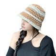 thumbnail image 5 of SikaFu Sunshade Straw Hat For Children, Summer Grass Woven Hollow Breathable Basin Hat, Plain And Versatile, Showing Face, Small Face Covering Bucket Fisherman Hat, 5 of 8
