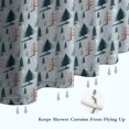 thumbnail image 6 of Light Blue Christmas Tree Pattern Shower Curtain 36"x72" ,Bathroom Decorative Shower Curtains Set with 12 Hooks,Modern Waterproof Washable Shower Curtain, 6 of 6
