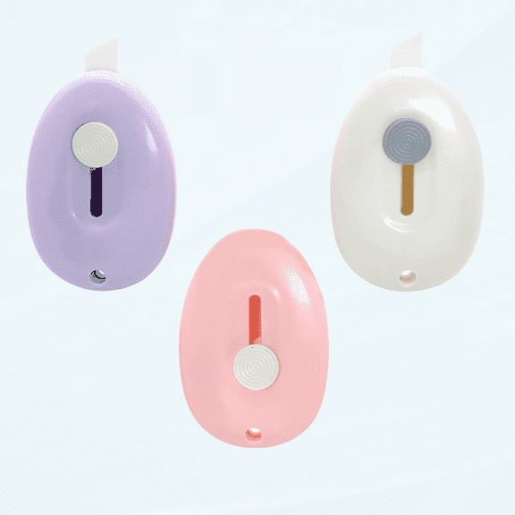 Mini Ceramic Box Cutter with Magnetic, Safety Retractable Cute Small Box Opener Utility Knife Ceramic Blade, Keychain Package Opener Tool for Car Office Work Cardboard -3pcs(Pink White Purple)