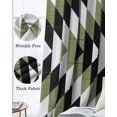 thumbnail image 3 of Green Aztec Blackout Curtains for Bedroom Living Room Darkening Curtains 63 Inches Long Black White Southwest Retro Geometric Window Curtain 2 Panels Set Window Treatment Grommet Drapes 52"x63", 3 of 9