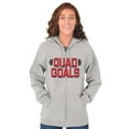 thumbnail image 3 of Quad Goals Weightlifting Barbell Zip Up Hoodie Men's Women's Brisco Brands X, 3 of 6