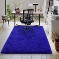 thumbnail image 2 of Janvonne Fluffy Area Rugs for Bedroom,4x6ft Soft Shaggy Bedside Rug, Indoor Floor Carpet for Kids, Dorms, Nursery Rooms, Home Decor Aesthetic,Bright Blue, 2 of 8