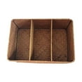 thumbnail image 1 of Seaweed Woven Desktop Storage Box 3-Compartment Woven Basket Debris Storage Basket (Yellow), 1 of 6