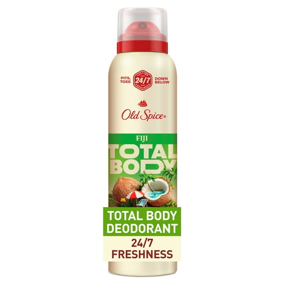 Old Spice Whole Body Deodorant Spray, Aluminum Free Total Body Deodorant, Fiji Scent, 3 oz
