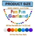 thumbnail image 6 of BNNG ‌8.2Ft/2.5m Pompom Garland‌ ‌Pastel Nursery Decor‌ - ‌Baby Shower Backdrop‌ & ‌Nursery Pompom Ball Garland for Easter Party, Bedroom, and Nursery Decor, 6 of 9