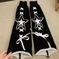 thumbnail image 7 of PIKADINGNIS Leg Warmers for Women Cute Punk Y2k Stars Japanese Style Covers Girls Bowtie Lace Straps Cotton Knitted Kawaii Trumpet, 7 of 7