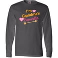 thumbnail image 3 of Inktastic I'm Grandma's Favorite with Arrow and Hearts in Pink Long Sleeve T-Shirt, 3 of 5