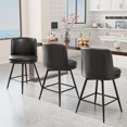 thumbnail image 5 of Zimtown Modern Barstools, 26" Counter Height Swivel Bar Stools Set with Cushion for Kitchen Island, Dining Room, Bar Chairs, Black, 5 of 7