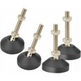 thumbnail image 1 of ZHAOCHENG Pata ajustable, 4 pies niveladores de acero inoxidable resistentes, M10 x 30 mm, tornillos de ajuste de ángulo antideslizantes con tuerca en T para muebles., 1 of 4