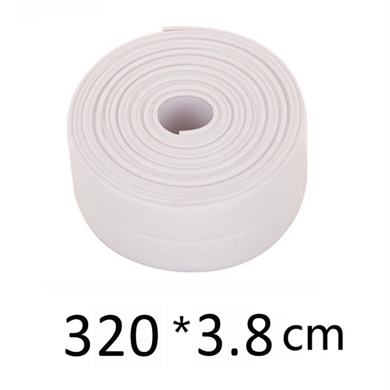 3pcs Innwiz Mold Sealer Tape Caulking Sealing Tape for Kitchen Bathtub Floor Wall Edge Bath Sealing Strip Tape White PVC Self Adhesive Waterproof Caulk Strip Tape Bathroom 3random 