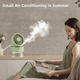 thumbnail image 4 of 3 in 1Personal Cooling Fan with LED Night Light & 350ml Small Air Humidifier, USB Charging Desktop Fan Humidifier for Office/Small Room,Battery - Powered (Green) | Portable Cooler,Quiet Mist Diffuser, 4 of 10