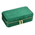 thumbnail image 1 of KLKCMS Velvet Jewelry Box Mini Earrings Holder Storage Box for Bracelets Necklaces Green, 1 of 9