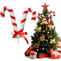 BinKFF Christmas Elf Legs Picks 14 Inch Elf Feet Christmas Tree Ornaments with Fixed Wire Decoration Striped Plush Stuffed Tree Topper Xmas Holiday Red Green White