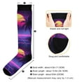 thumbnail image 3 of FORMRS Womens Knee High Socks Casual Long Thick Travel Daily Wear, 1 Pair, Pink Digital Art, 3 of 6