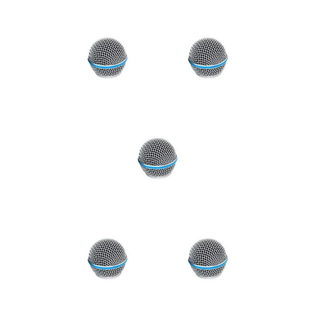Shengyu Metal Replacement Microphone Grille Portable Replacing Professional Detachable Build-in Sponge KTV Mic Head Accessories Type 2 5Set