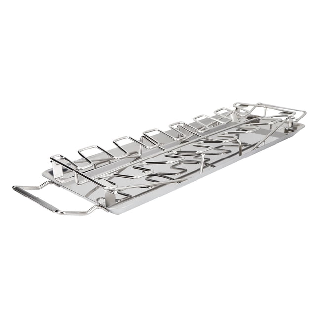 Accessoire de Barbecue Rôtissoire à Poulet en Acier Inoxydable, Support à Poulet Portable Haute Température, Pliable pour Rôtir les Cuisses de Poulet Fêtes de Barbecue Pique-Niques