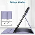 thumbnail image 6 of Fintie Case for Samsung Galaxy Tab A9+ / A9 Plus 11 inch 2023 Model (SM-X210/X216/X218), Multi-Angle Viewing Smart Stand Back Cover with Pocket Auto Wake/Sleep, Lilac Purple, 6 of 9