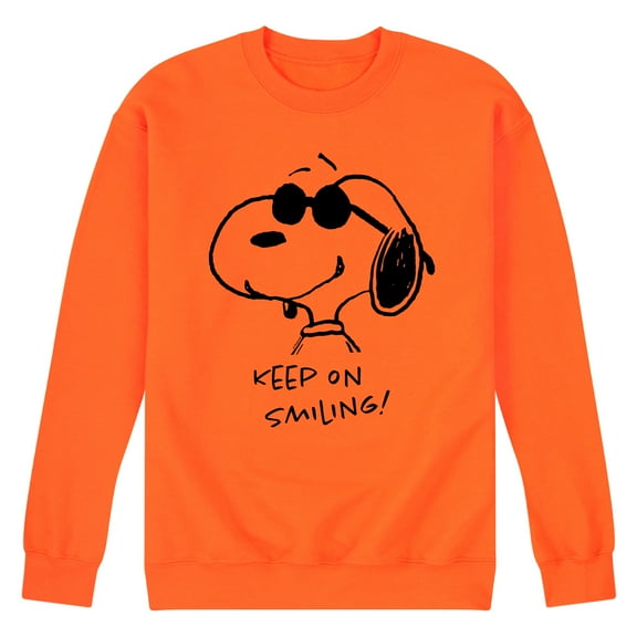 Peanuts - Cool Joe Keep On Smiling - Men's Crew Neck Fleece Pullover