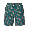 thumbnail image 4 of Lsque Mens Swim Trunks Frog and Mushrooms Pattern - Bathing Suit Compression Liner - Beach Swim Shorts Swimwear - (S-3XL) - Stretch Quick Dry -X-Large, 4 of 9