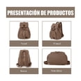 thumbnail image 3 of Mochila Escolar Antirrobo Para Mujer Mochila De Lona Se Adapta Una Laptop De 13 Pulgadas Marrón, 3 of 5