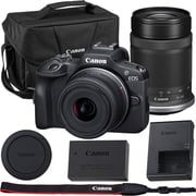 Canon EOS R100 Mirrorless Camera with Canon RF-S 18-45mm f/4.5-6.3 is STM and RF-S 55-210mm f/5-7.1 is STM Lens Kit with Canon Shoulder Bag