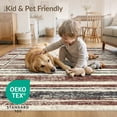 thumbnail image 4 of ODIKA 8'x10' Washable Area Rug July Vintage Door Inspired Doormat Featuring Weathered Panels for Living Room, Under Sectional, Family , Durable, Non-Slip, 4 of 7