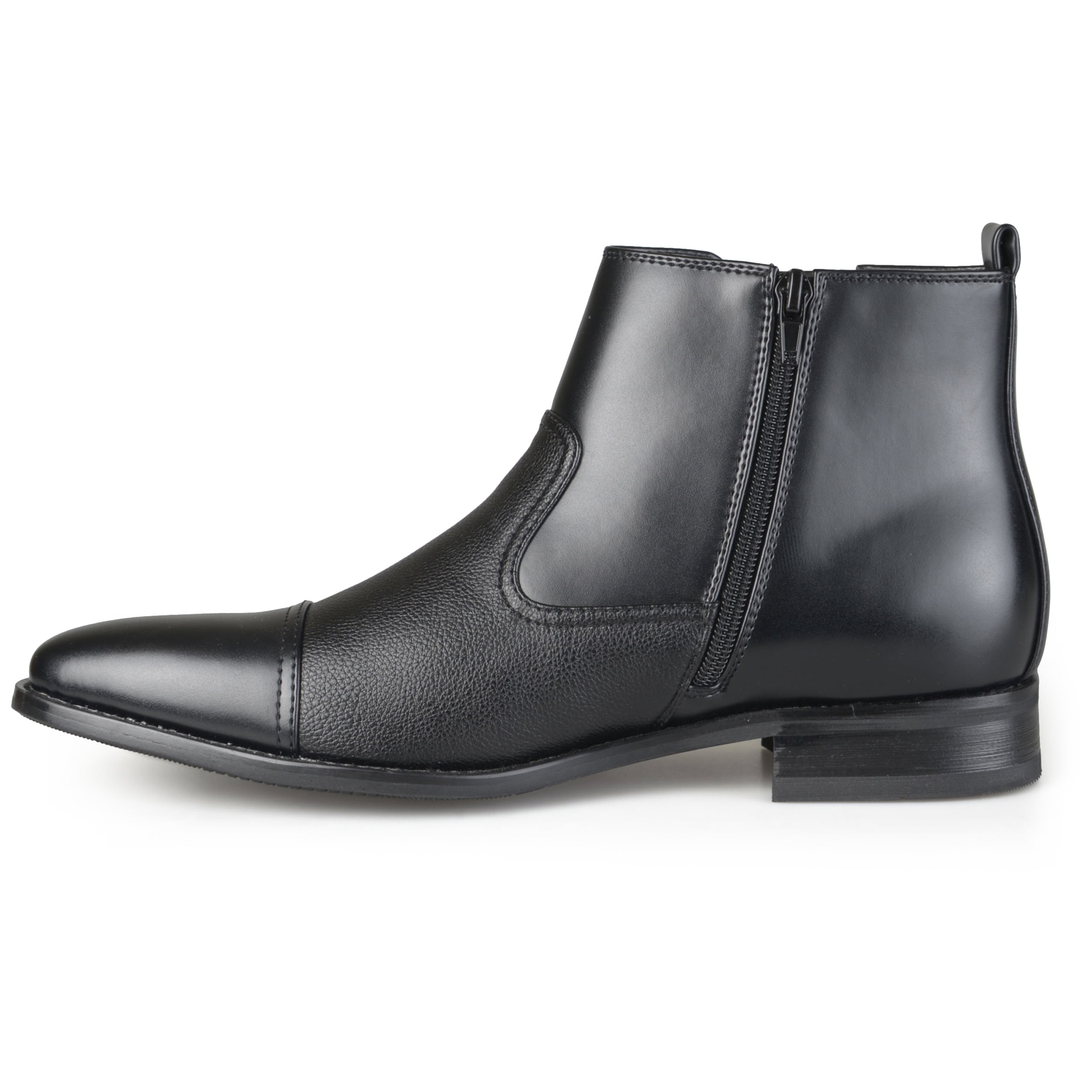Vance Co. Men s Alex Cap-Toe Dress Boot - Size: 9. Vance Mens Alex Zip-up Cap Toe Dress Boot, Widths Available  main image 3