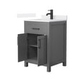thumbnail image 2 of Beckett 24" Dark Gray Single Vanity & White Quartz Top (1-Hole) & Black Trim, 2 of 5