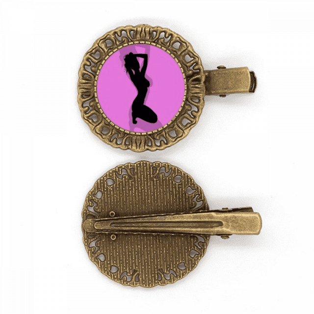 Plume Mince Femme Agenouillé Coiffure Broche Cheveux Clip Barrette