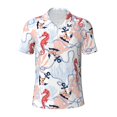 thumbnail image 2 of Daiia Sea Horse And Corals Pattern Men’s Polo Shirts,Solid Deck Shirt,Classic Fit, Breathable Cotton Polo for Casual and Sport Wear-X-Large, 2 of 7