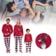 thumbnail image 3 of Pijamas navideños para vacaciones familiares, conjunto a juego, Top estampado y pantalones a cuadros, Jammies, ropa de dormir, pijamas navideños a juego para la familia, 3 of 4