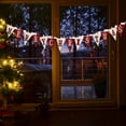 thumbnail image 4 of Red and White Christmas Polyester Banner with 5.11 Inch Letters, Pennant Shapes, Merry Christmas Pre-Assembled Holiday Garland for Party Home Celebration, 4 of 5