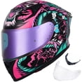 thumbnail image 1 of ILM Motorcycle Helmet Full Face with Pinlock Compatible Clear&Tinted Visors and Fins Street Bike Motocross Casco DOT(Legend Pink, X-Large), 1 of 7