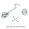 thumbnail image 2 of Unique Bargains Stainless Steel 3.7 Inch Door Window Gate Latch Lock Catch Cabin Hook, 2 of 7