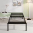 thumbnail image 6 of Queen Bed Frame No Box Spring Needed 18 Inch Heavy Duty Metal Tall Platform Bed Frame California King Size with Large Storage Space, Easy Assembly, Black, 6 of 8