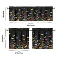 thumbnail image 3 of Ent Butterfly Kitchen Curtains and Valances Set - 3 Piece Kitchen Curtains Sets with Valance for Windows Rod Pocket Machine Washable Kitchen Decor Decorations (54"x18"+2x27.5"x24"), 3 of 6