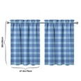 thumbnail image 5 of Blue Checkered Kitchen Window Curtains Farmhouse Country Summer Short Tier Curtain for Washable Kitchen Cafe Decor Rod Pocket Window Drapes 2 Panels 27.5x36 Inch, 5 of 5