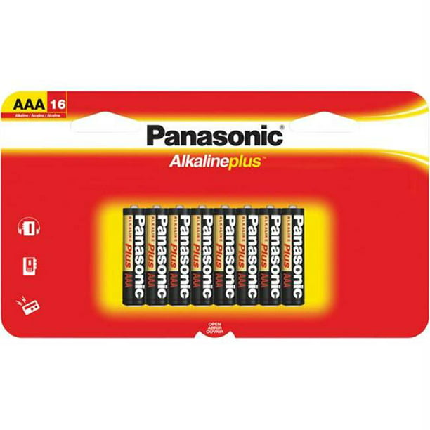 Panasonic Alkaline Plus Batteries AAA Pack 16 - LR03PA-16BH