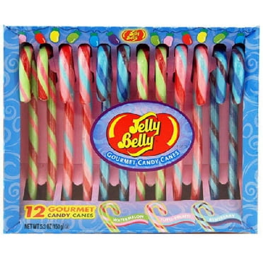 Jelly Belly Candy Canes, Assorted Flavors, 5.3 Oz, 12 Count