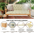 thumbnail image 6 of SDJPOI Porch Swing Replacement Cushion, 4" Thick Waterproof 2-3 Seater Bench Cushion with Backrest, Outdoor Swing Cushions for Outdoor Furniture（Ivory,60*40in）, 6 of 6