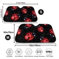 thumbnail image 3 of Uemuo Beautiful Red Ladybug Pattern Accordion Car Windshield Sun Shade, Foldable Reflective Sun Visor for Car, Reflector Windshield Sunshade-Small, 3 of 7