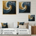 thumbnail image 4 of Designart "Gilded Aqua Swirl Simplistic Pottery I" Abstract Spirals Picture Framed Canvas Wall Art, 4 of 5