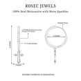 thumbnail image 5 of Rosec Jewels Certified Moissanite Cross Drop Earrings for Women (D Color VS1 Clarity) - Moissanite Faith Earrings with Jewelry Box, 10K White Gold, 5 of 6