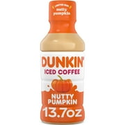 Dunkin' Nutty Pumpkin Iced Coffee Single Bottle, 13.7 fl oz